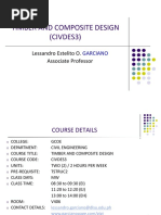 Timber and Composite Design (CIVDES3) : Lessandro Estelito O. Associate Professor