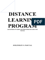 Distance Learning Program: Joelindley O. Pascual