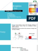 Thermodynamics ME 103: Energy Transfer (Heat & Work)