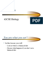 Nutrition: iGCSE Biology