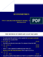 Two-Variable Regression Model, The Problem of Estimation