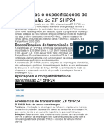 Problemas e Especificações de Transmissão Do ZF 5HP24