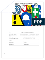 SMAW NC I (Module 1 Common) Apply Safety Practices