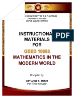 Instructional Materials FOR: Mathematics in The Modern World