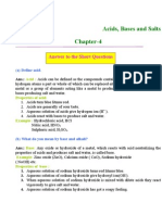 Acids, Bases and Salts Chapter-4: Answer To The Short Questions