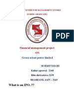 What Is An IPO..??: Financial Management Project ON