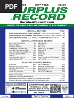 FEBRUARY 2021 Surplus Record Machinery & Equipment Directory