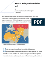 ¿Dónde Encaja Rusia en La Profecía de Los Últimos Tiempos