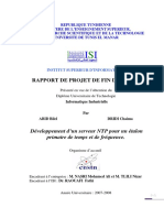 Rapport de Projet de Fin D'Etudes: Développement D'un Serveur NTP Pour Un Étalon Primaire de Temps Et de Fréquence