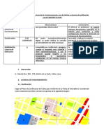 Informe Sobre Licencia de Funcionamiento, Retiro y Lic. de Edificación - Local Cahuide 9 LP