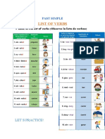 List of Verbs: Past Simple