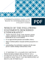 Understanding Data and Ways To Systematically Collect Data: Quarter 2