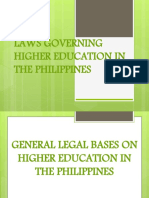 Laws Governing Higher Education in The Philippines