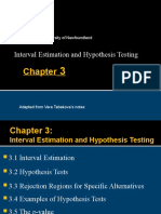 Interval Estimation and Hypothesis Testing: ECON 6002 Econometrics Memorial University of Newfoundland