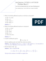 Problem Sheet 2: Applied Differential Equations: 5CCM211A & 6CCM211B