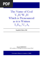 The Name of God Y.eH .Ow .Ah Which Is Pron PDF