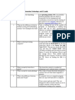 Questions Based On Information Technology and IT Audit: Computer Computing Applications