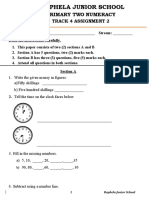 Primary Two Numeracy: Track 4 Assignment 2