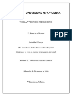 Ensayo La Importancia de Los Proceos Psicologicos Basicos