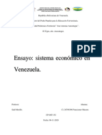 Ensayo, Sistema Economico de Venezuela PDF