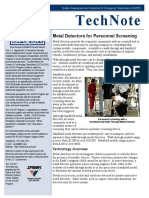 Technote: Metal Detectors For Personnel Screening