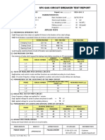 Sf6 Gas Circuit Breaker Test Report: Characteristics