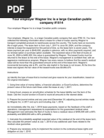 Your Employer Wagner Inc Is A Large Canadian Public Company PDF