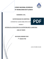 Linea de Tiempo Del Desarrollo Sostenible y Carreteras