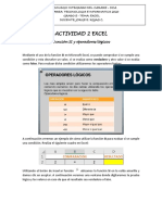 Actividad 2 Excel Grado 8