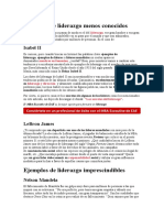 Ejemplos de Liderazgo Menos Conocidos