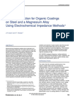 Lifetime Prediction For Organic Coatings On Steel and A Magnesium Alloy Using Electrochemical Impedance Methods