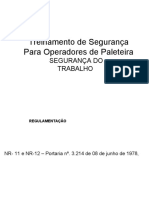 Treinamento de Segurança para Operador de Paleteira