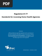 Standards For Licensing Home Health Agencies Regulation 61-77