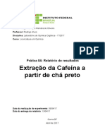 Extração Da Cafeína A Partir de Chá Preto