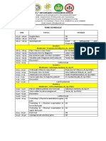 Time Schedule: "Current Diagnosis and Management in Musculoskeletal Pain"