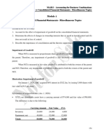 Consolidation of Financial Statement - Miscellaneous Topics