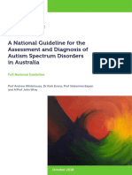 A National Guideline For The Assessment and Diagnosis of Autism Spectrum Disorders in Australia