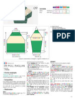 09 Pull Raglan: Sapin 10259 (A) Ecru 10251 (B)