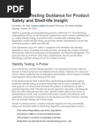 Stability Testing Guidance For Product Safety and Shelf Life