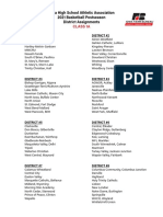 Iowa High School Athletic Association 2021 Basketball Postseason District Assignments