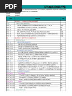 Calendario de Avance de Obra Valorizado