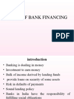 Types of Bank Financing