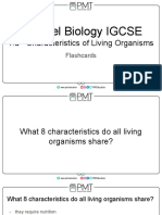 Flashcards - 1a Characteristics of Living Organisms - Edexcel Biology IGCSE