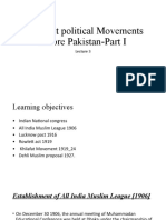 Lecture 3 Different Political Movements Before Pakistan-Part I