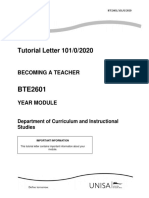 Tutorial Letter 101/0/2020: Becoming A Teacher