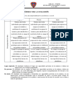 Rúbrica de Evaluacion. 1 Secundaria - 1