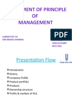 Assignment of Principle OF Management: Submitted To MR Neeraj Sharma Submitted by Ajay Saini 104512141803 MCA 2 (A)