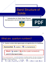 Electronic Band Structure of Solids: Introduction To Solid State Physics