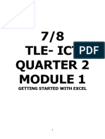 7/8 Tle-Ict Quarter 2: Getting Started With Excel