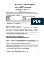 Programa Derecho Constitucional I PDF